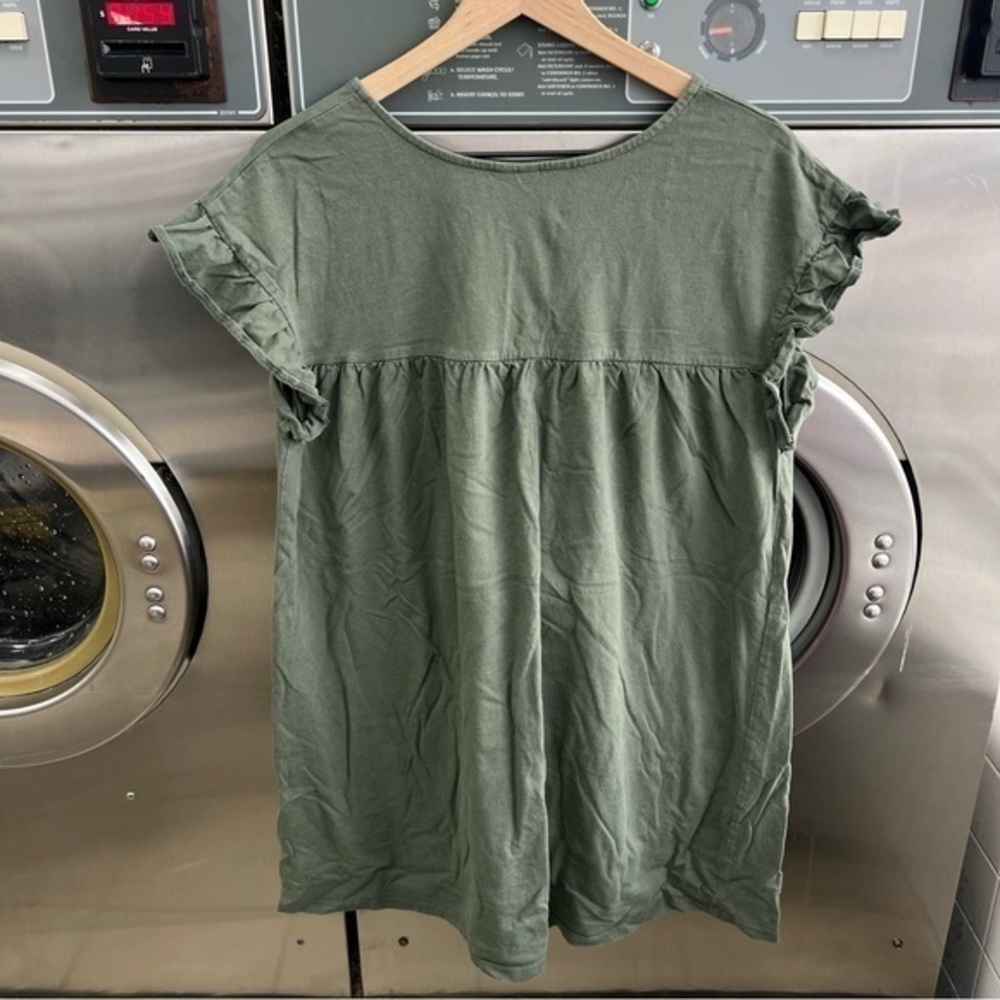ASOS Green Ruffle Shift Dress size 8 - Picture 3 of 11